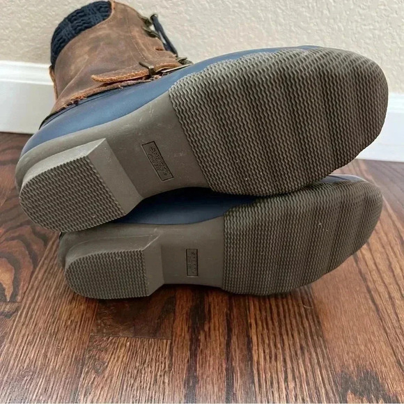 Sperry Top Sider Women's Saltwater Misty Rain Boot Sz 6 Brown Leather  STS95908 - Picture 10 of 16